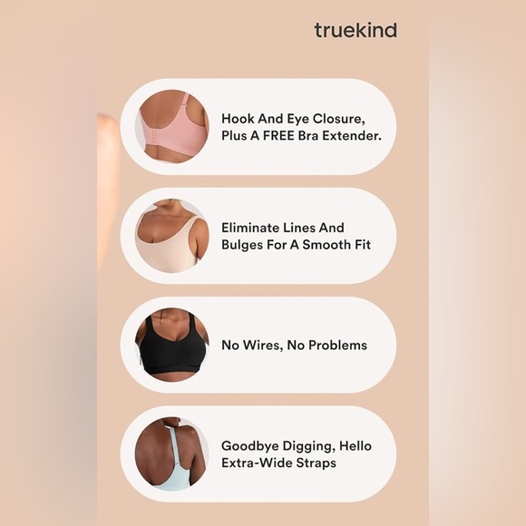 Truekind® by Shapermint Daily Comfort Wireless Shaper Bra Size S - Picture 12 of 14